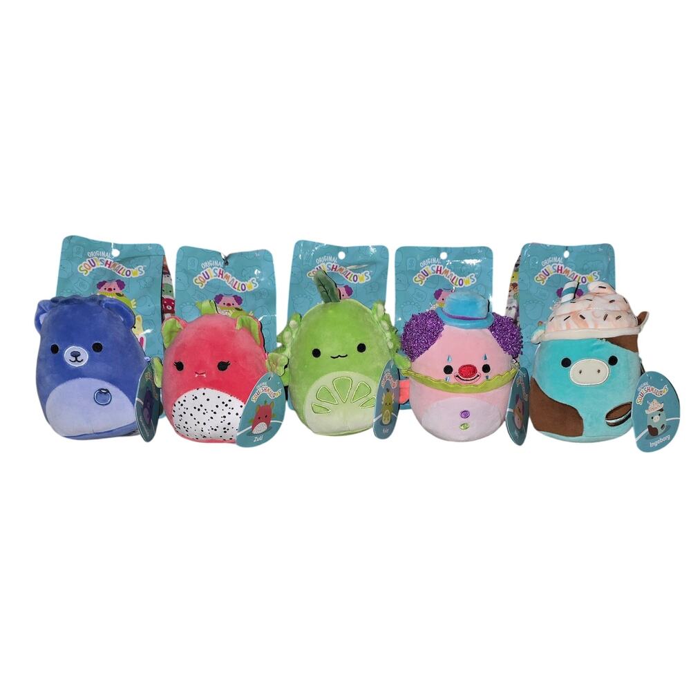 Squishmallows Lot of 5 Mystery Squad Blind Bags
